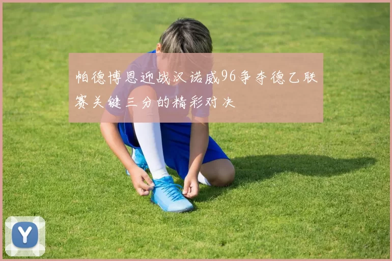 帕德博恩迎战汉诺威96争夺德乙联赛关键三分的精彩对决